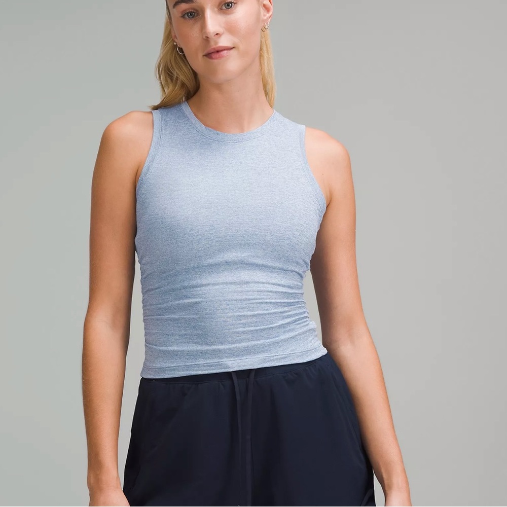 Lululemon License to Train Tight-Fit Tank Top in Blue Willow